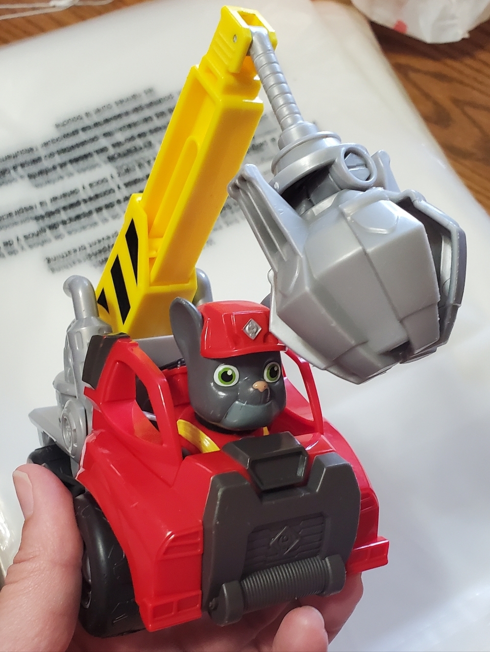 Paw Patrol Rubble And Friends Charger's Crane Truck Toy with Pup Figure